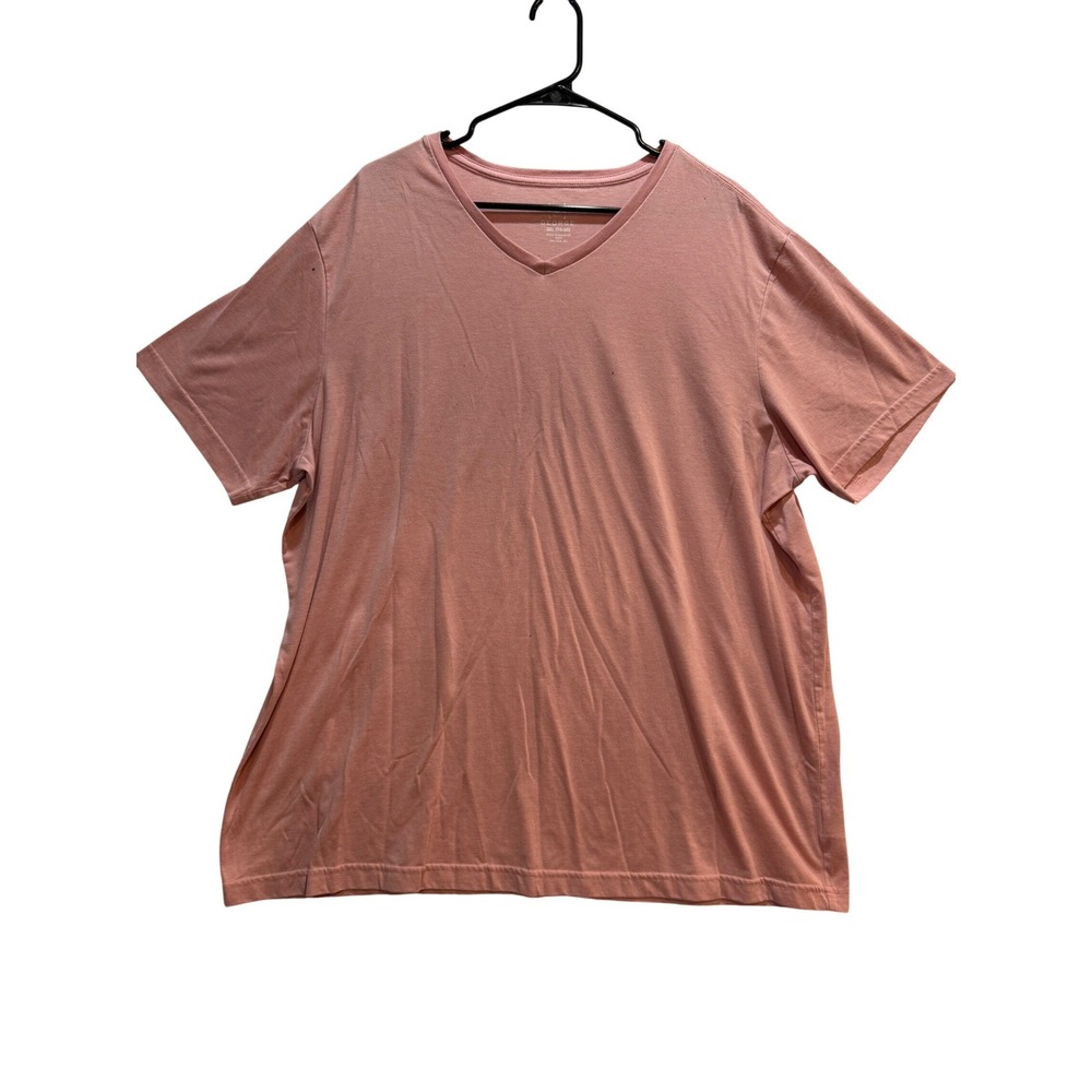 George Womens Pink V-Neck Short Sleeve T-Shirt Plus Size 3XL 54-56 Relaxed Fit